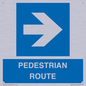 PEDESTRIAN ROUTE - right arrow